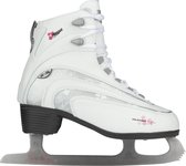 Nijdam 0036 Figure Skate Classic Decor - Softboot - Femme - Blanc - Taille 36