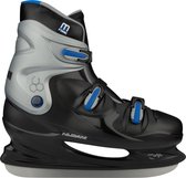 Nijdam Ice Hockey Skate XXL - Hard Boat - Noir / Argent / Bleu - 49