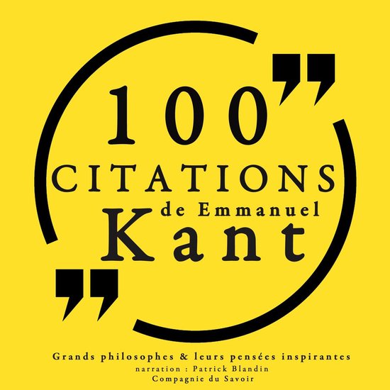 100 citations d'Emmanuel Kant - cover