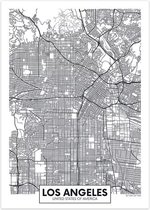 Canvas city map Los Angeles | 30X40cm