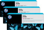 HP 771 - Tonercartridge / Licht Magenta / 3 Pack