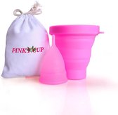 PinkyCup Menstruatiecup met Sterilisator - Medisch Siliconen Cups - Herbruikbaar - Milieuvriendelijk - Roze
