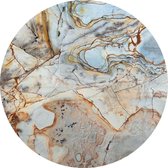 Fotobehang - Marble Sphere 125x125cm - Rond - Vliesbehang - Zelfklevend