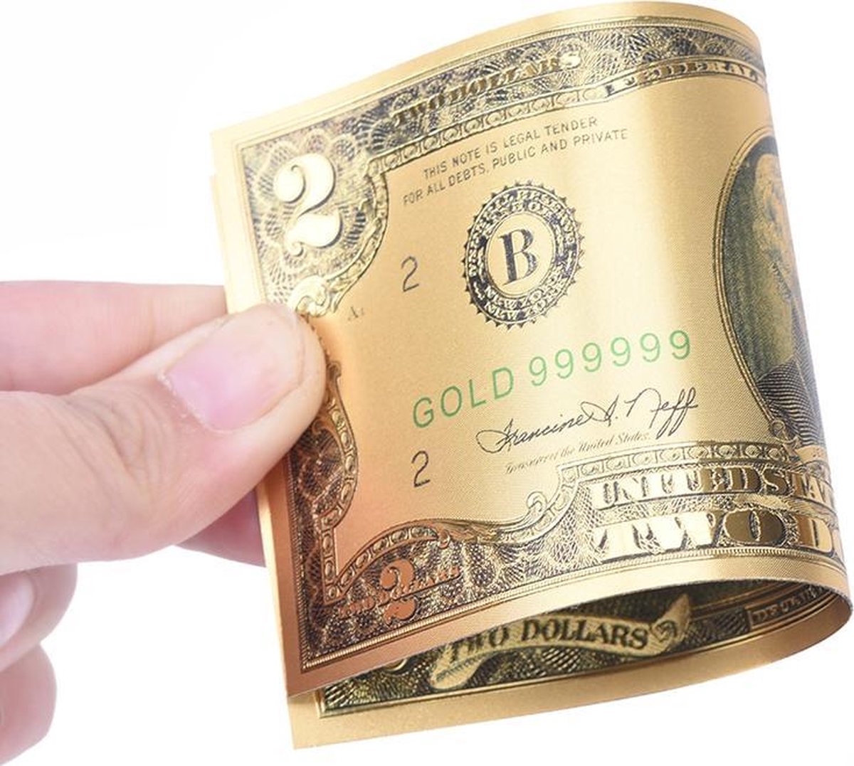 Ensemble de faux billets de banque en or 24 carats pour la