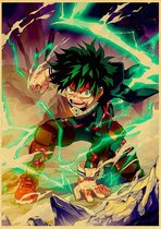 My Hero Academia Izuki Midoriya Pose Anime Vintage Poster 42x30cm