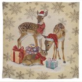 Gobelin kerst kussenhoes | 45 x 45 cm | “Christmas animals”