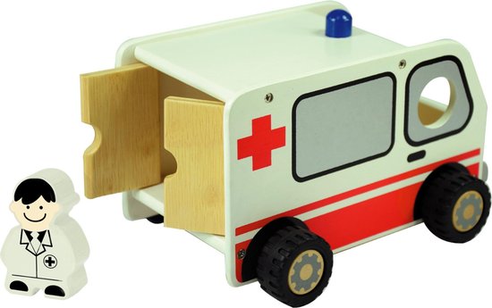 ambitie Welsprekend Cadeau houten ambulance | I'm Toy kiddy vehicle | houten voertuig - speelgoed |  ambulance |... | bol.com