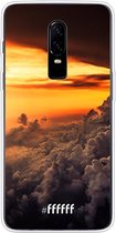 OnePlus 6 Hoesje Transparant TPU Case - Sea of Clouds #ffffff