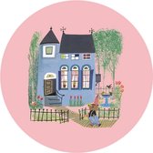 KEK Amsterdam Wallpaper Circle, Bear with Blue House