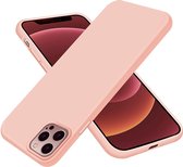 Siliconen telefoonhoesje geschikt voor Apple iPhone 12 Pro Max Hoesje Roze