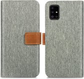 iMoshion Luxe Canvas Booktype Samsung Galaxy A51 hoesje - Grijs