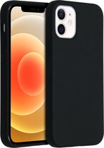 iPhone 12 Mini hoesje - iPhone 12 Mini case - hoesje iPhone 12 Mini - Siliconen hoesje - Zwart - Accezz Liquid Silicone Backcover