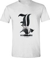 Death Note - The Darkness T-Shirt Wit  -L