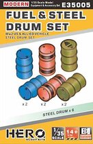 Hero Hobby Kits Fuel & Steel Drum Set + Tamiya lijm