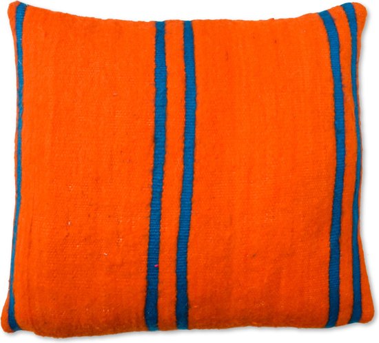 Bol Com Berber Kussen Oranje 100 Wol En Katoen Bohemian Stijl Kelim Stof 60x40 Cm