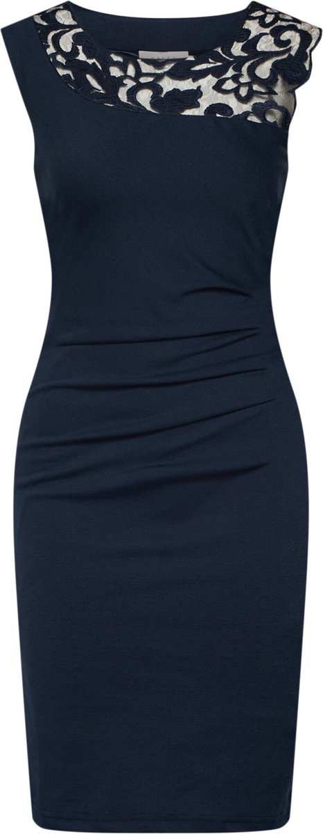 Kaffe cocktailjurk Marine-Xs (34)