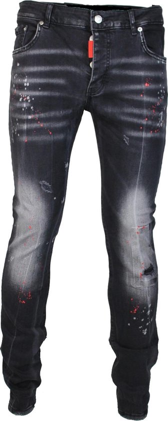 MyBrand Black Faded Red Spots Jeans - Zwart, 38 | bol.com