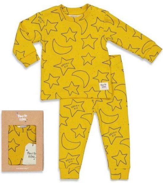 leren taxi Amerikaans voetbal Feetje Premium Sleepwear Pyjama Star Skylar - Okergeel MT. 68 | bol.com