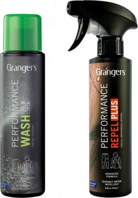 Grangers – Twin pack – Wash & Spray – Technisch wasmiddel – Impregneerspray – Kleding onderhoud– Waterafstotend kleding
