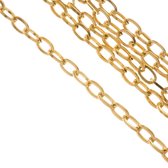 Stainless Steel Schakelketting (7 x 4 x 0.8 mm) Goud (10 Meter)