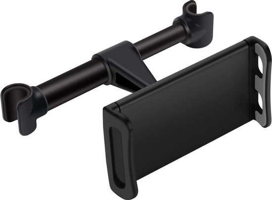 DrPhone CB2 Auto houder Hoofdsteun Drager- Verstelbaar – 360 Graden Roteren - Geschikt voor Nintendo Switch - Zwart