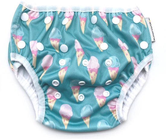 Supercute - Lavable - Couche de bain - Ajustable - Léopards - Nager - Bébé  nageur - 0