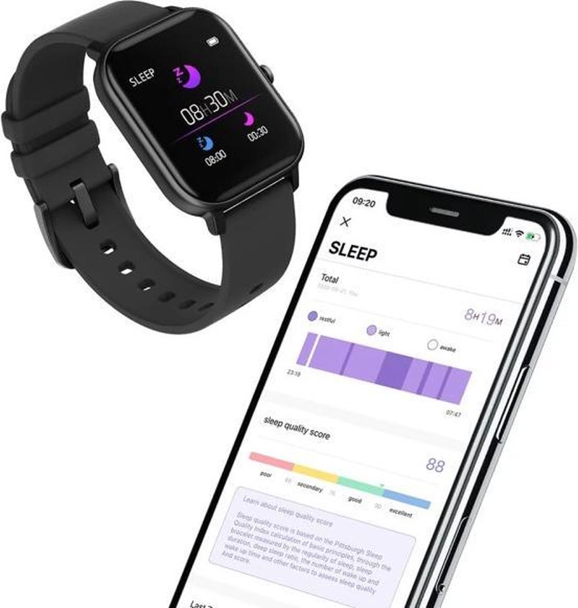 Colmi P8 smartwatch - Stappenteller - Hartslagmeter - Sporthorloge | bol.com