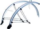 Spatbordset 28 PVC 56mm Zilver Met