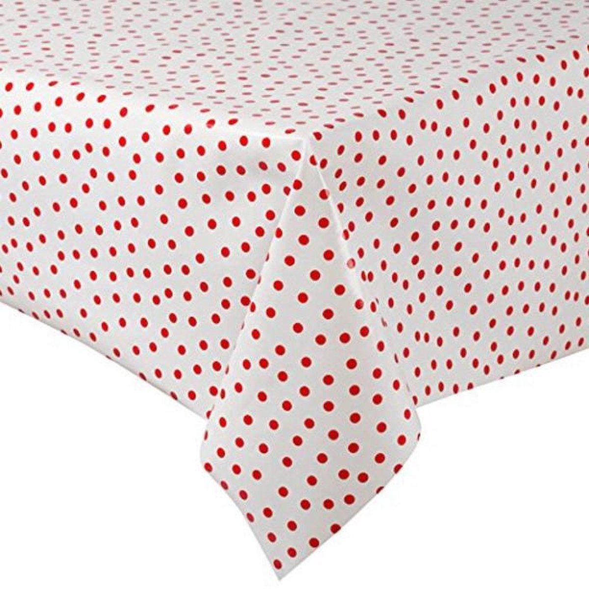 Atelier Du Baj Polka Red/White Mexicaans Tafelzeil - 250 x 120 cm