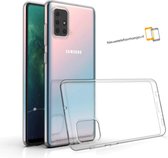 Samsung Galaxy A51 siliconen hoesje - Transparant - Low budget case -