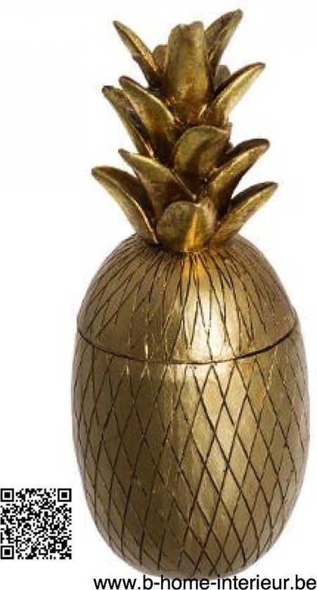 Overeenkomstig met Tether klok Deco Opbergpot Ananas - Goud - H24 | bol.com