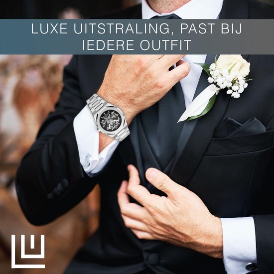Lusso Watches Horloges voor mannen - Automatische uurwerk - Cadeau voor man - Horloge mannen - Luxe Design - Geschenkset voor mannen - Lusso Watches