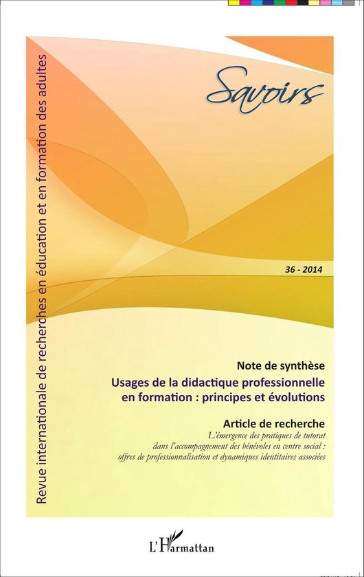 Usages de la didactique professionnelle en formation : princ ... - cover