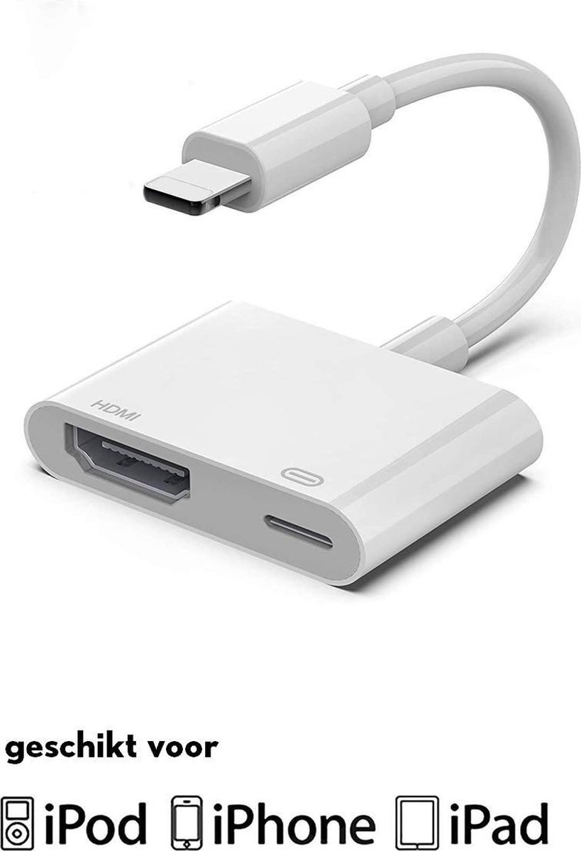 Lightning Digital AV Adapter voor iPhone, iPad, iPod adapter naar 1080P HDMI
