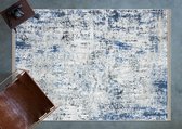 Flycarpets Adrasos Vintage Vloerkleed - 80x150 cm - Grijs/Blauw