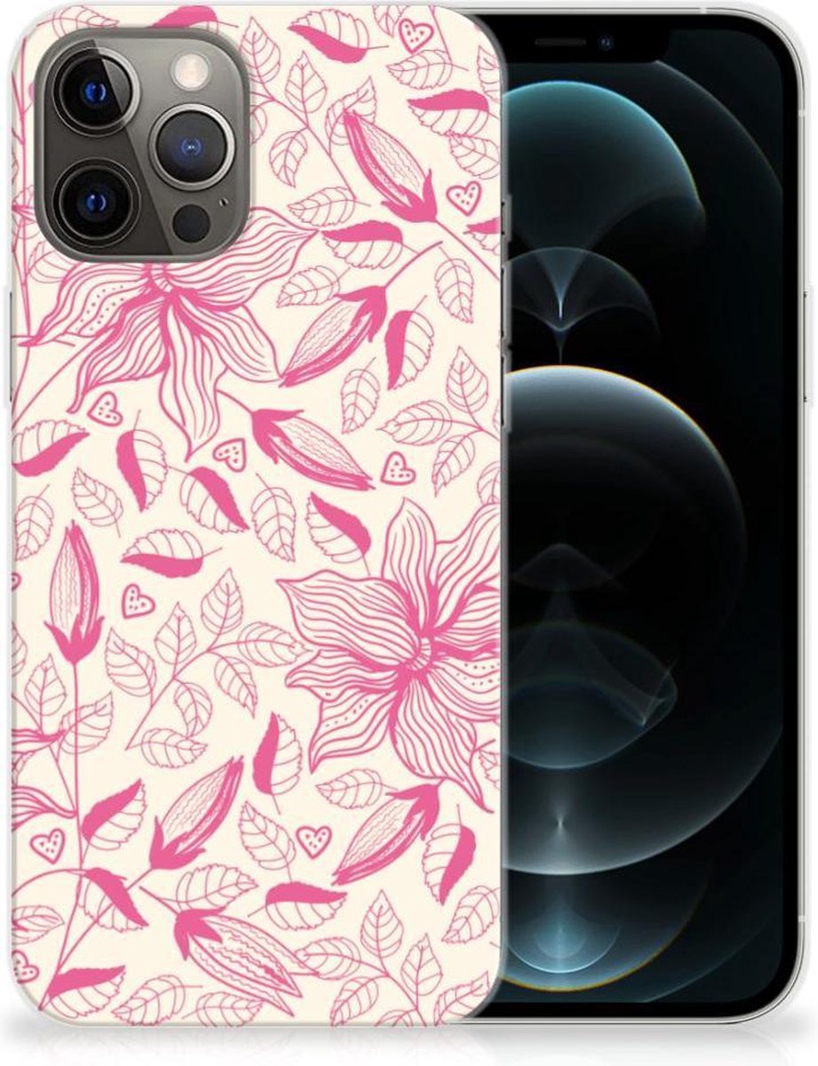 iPhone 12 Pro Max TPU Case Pink Flowers