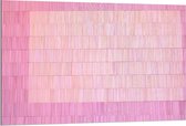 Dibond - Roze Franjes - 120x80cm Foto op Aluminium (Wanddecoratie van metaal)