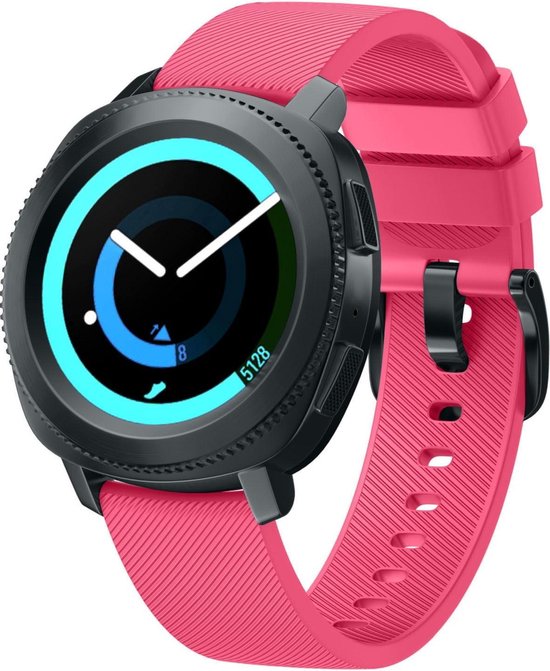 Samsung Gear Sport bandje / Galaxy Watch 42mm SM-R810 silicone roze large Watchbands-shop.nl