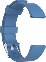 watchbands-shop.nl Siliconen bandje - Fitbit Versa (Lite) - LichtBlauw - Large