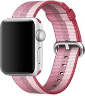 watchbands-shop.nl Nylon bandje - bandje geschikt voor Apple Watch Series 1/2/3/4 (38&40mm) - Roze