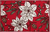 Amo La Casa Deurmat Christmas 57 X 140 Cm Polyamide Wit/rood