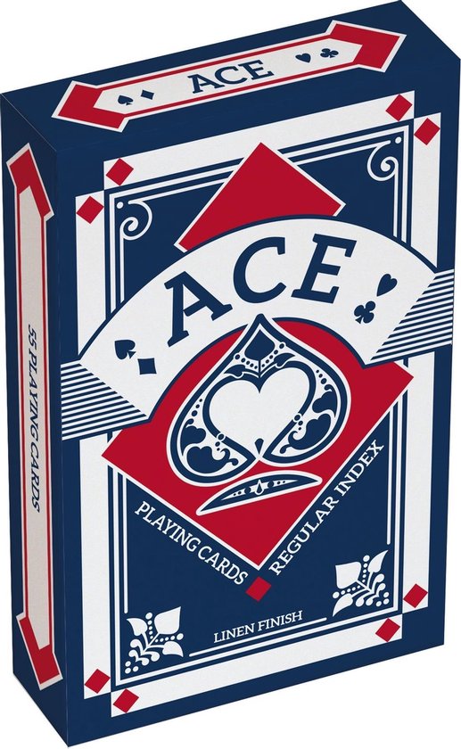 Afbeelding van het spel Ace Speelkaarten Bridge Karton Blauw 55-delig