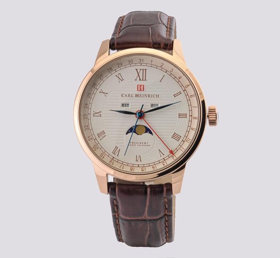 Carl Heinrich Triple Calender Moonface G3108 RGW TRC bol