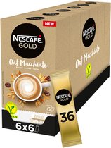 Nescafé Gold Oat Macchiato oploskoffie - 6 doosjes à 6 zakjes