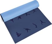 Yoga mat - Yoga Mat Anti Slip - Fitness Mat - Sport Mat - Pilates Mat - Workout Mat - Inclusief Draagriem - Materiaal TPE - Formaat 183*61*0,6cm - Kleur Navy