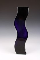Vaas glas kobalt - Cadeau tip - (H)40cm - Krosno Art - Mondgeblazen - Vaas - Kobalt - Glas - Donker blauw