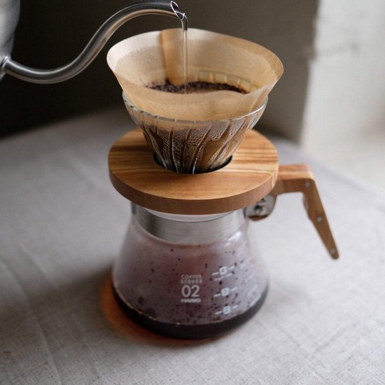 Koffiefilter houder - Koffie dripper - Glas & hout | bol.com