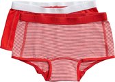 Ten Cate - Meisjes - 2-Pack Shorts Mint  - Rood - 122/128