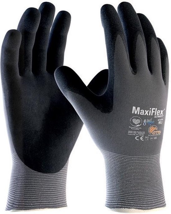 Maxiflex allround montage werkhandschoenen ultimate ad-apt 42-874 - nitril foam-coating - maat XXL/11