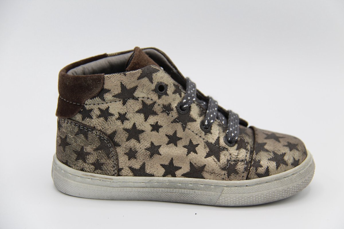 Piedro Bruin bronzen kinderschoen met sterren 1128-maat 27 - Schoenen.nl